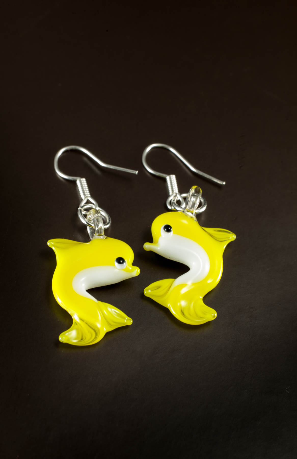 Naušnice Delfini limun žuta